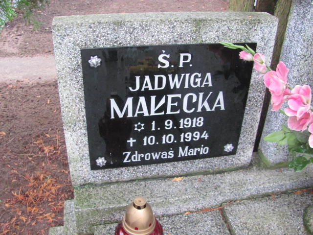 Jadwiga Małecka 1918 Oborniki - Grobonet - Wyszukiwarka osób pochowanych